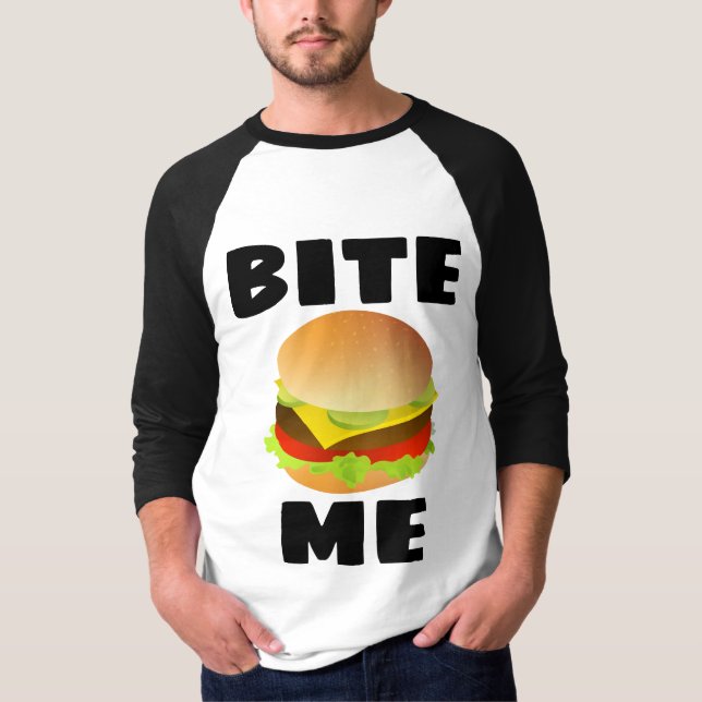 MORDEZ-MOI, CHEESEBURGER , T-shirts Hamburger (Devant)