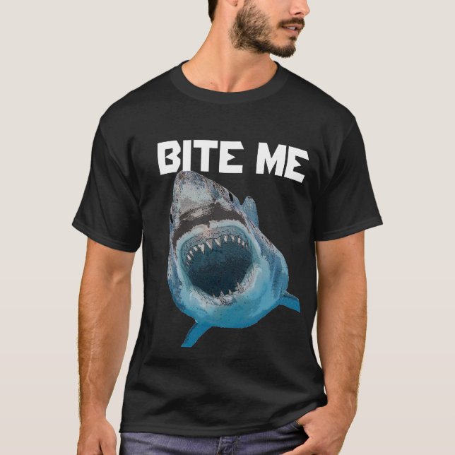 Mordez-moi T-shirt de requin (Devant)