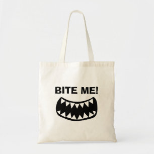Mords Moi ! Sac fourre-tout en toile drôle