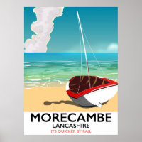 Morecambe, Lancashire poster de voyage en bord de 