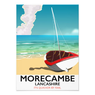 Morecambe, Lancashire poster de voyage en bord de 