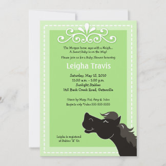 Morgan Horse Neutral 5x7 Baby shower Invitation
