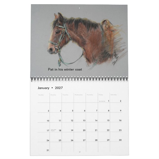 Morgan Horse Ranch 2012, calendrier PRNS (Jan 2027)
