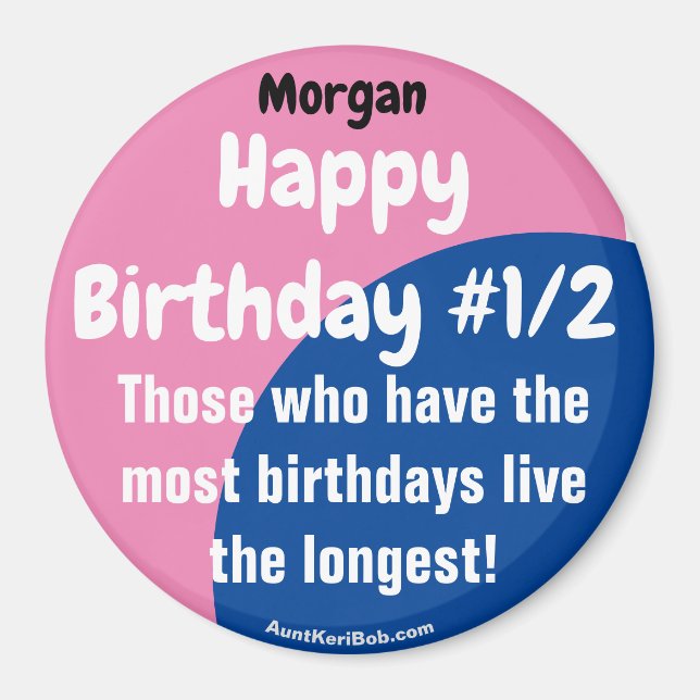 Morgan Joyeux Anniversaire #1/2 Magnet (Devant)