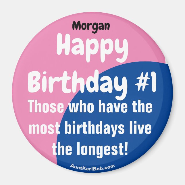 Morgan Joyeux anniversaire #1 Girl Magnet (Devant)