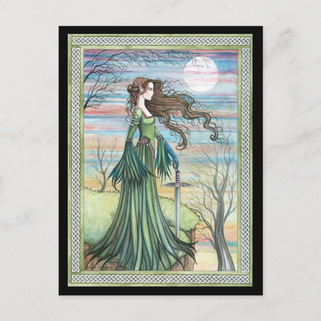 Morgan Le Fay  Carte postale d'art fantastique (Devant)
