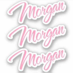 Morgan Nom décoratif en rose x3 Sticker