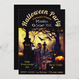 Morgana's Mansion Halloween Invitation personnalis