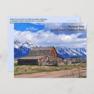 Mormon Row, carte postale Grand Tetons