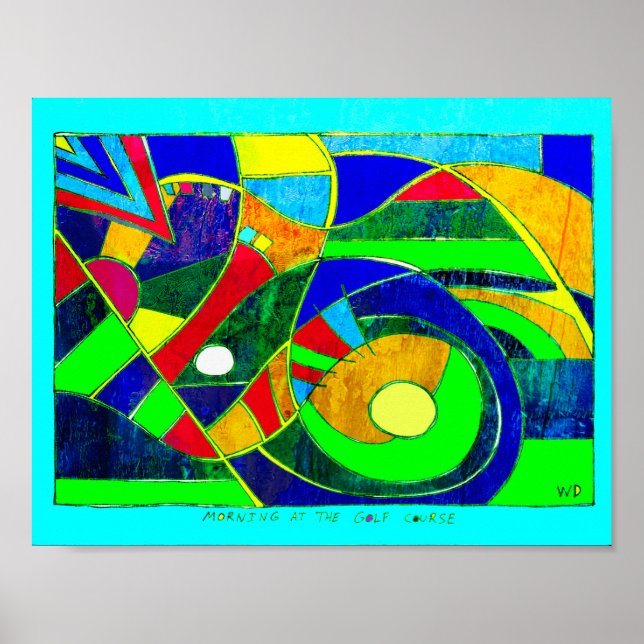 Morning at the Golf Course 11 x 8.5 poster (Devant)