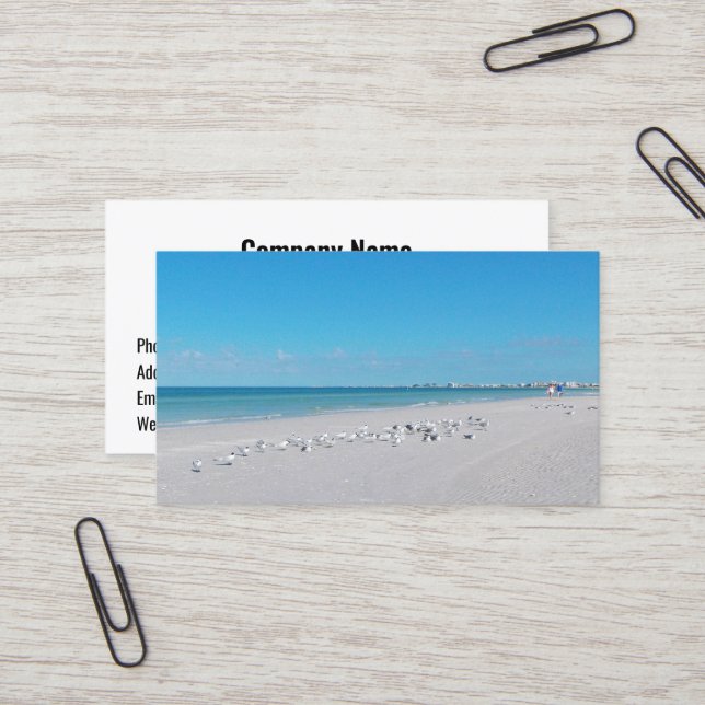 Morning Beach Cartes de visite (Devant/Arrière en situation)