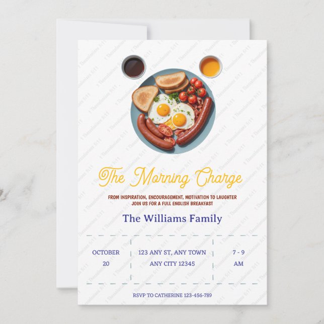 Morning Charge Fellowship Breakfast Invitation (Devant)
