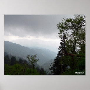Morning Clouds Over Clingman's Dome Poster