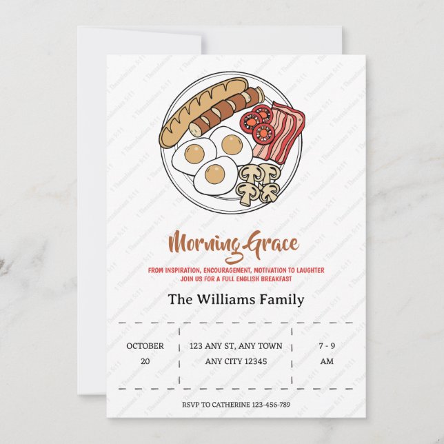 Morning Grace Fellowship Breakfast Invitation (Devant)