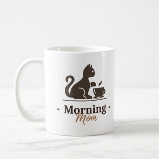 Morning Mom – Cute Cat Coffee Mug for Cat Lovers