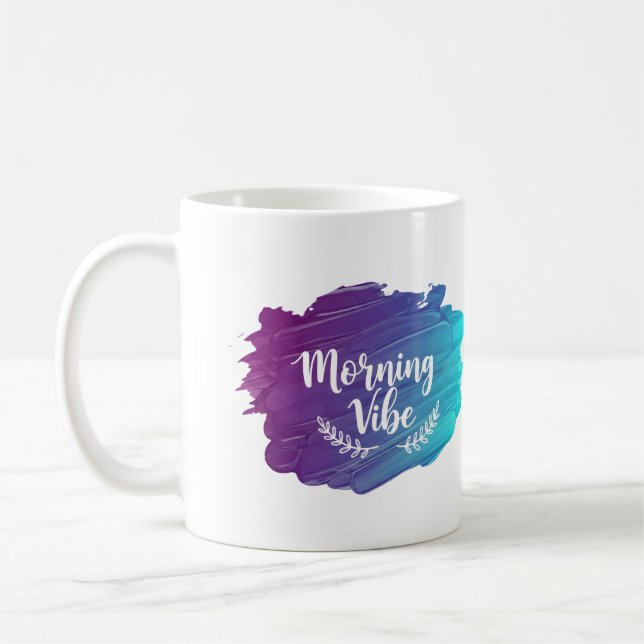 Morning Vibe Brush Stroke Mug (Gauche)