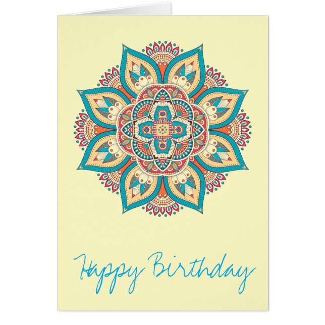 Moroccan mandala colorful ethnic pattern (Devant)