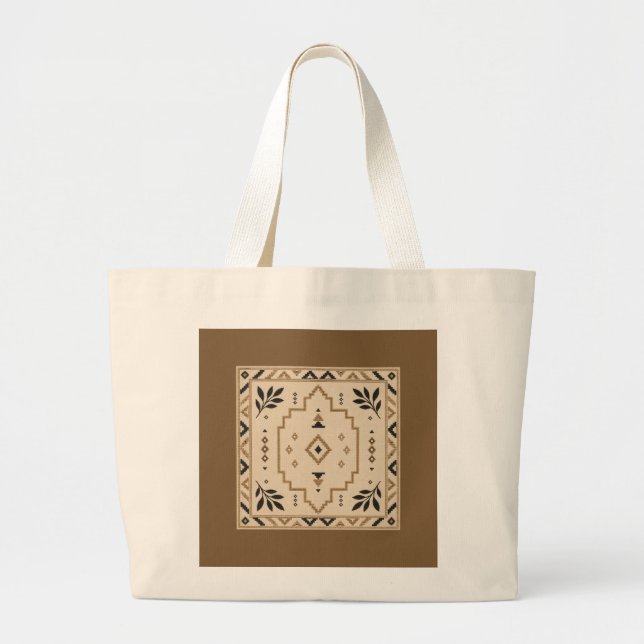 Moroccan Tribal Diamond Elegant Tote Bag (Devant)