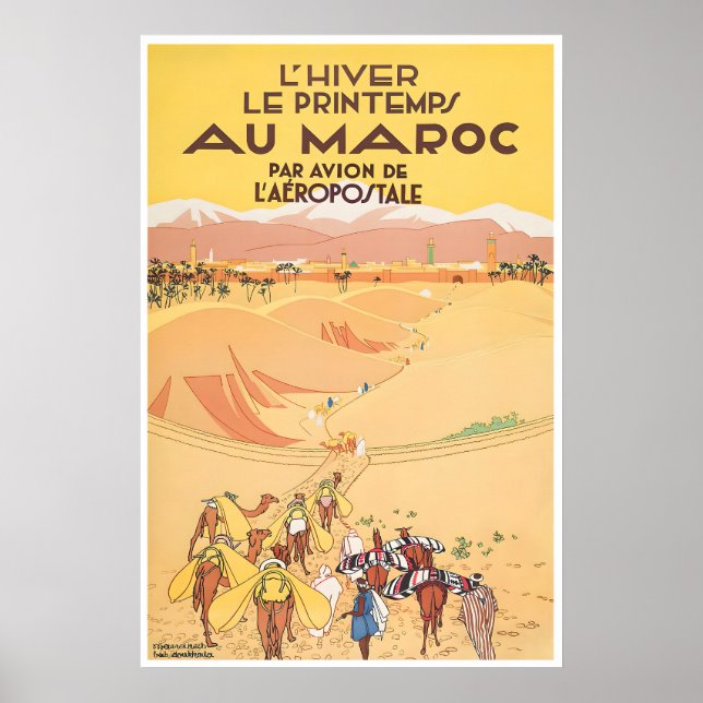 Morocco Travel Poster Print Moroccan Art (XR4822)a (Devant)