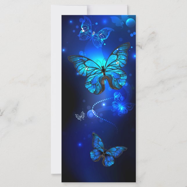 Morpho Butterfly in the Dark Background (Devant)