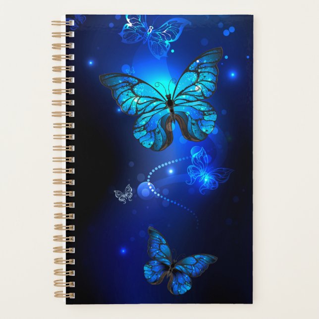 Morpho Butterfly in the Dark Background (Devant)