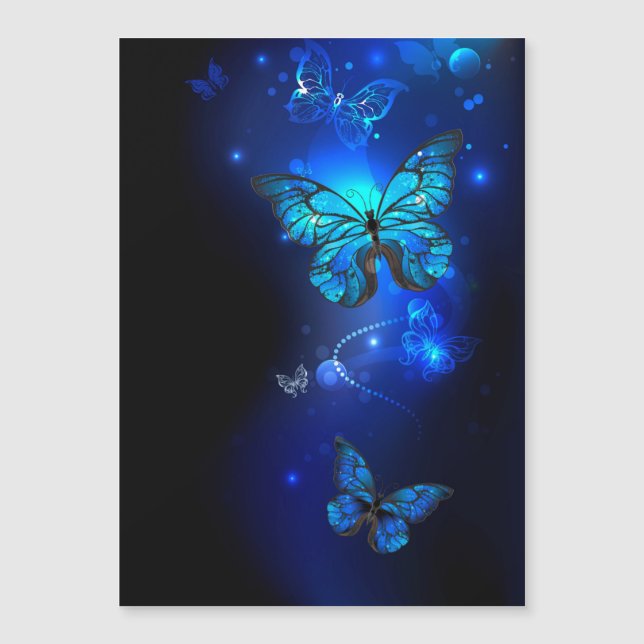 Morpho Butterfly in the Dark Background (Devant)