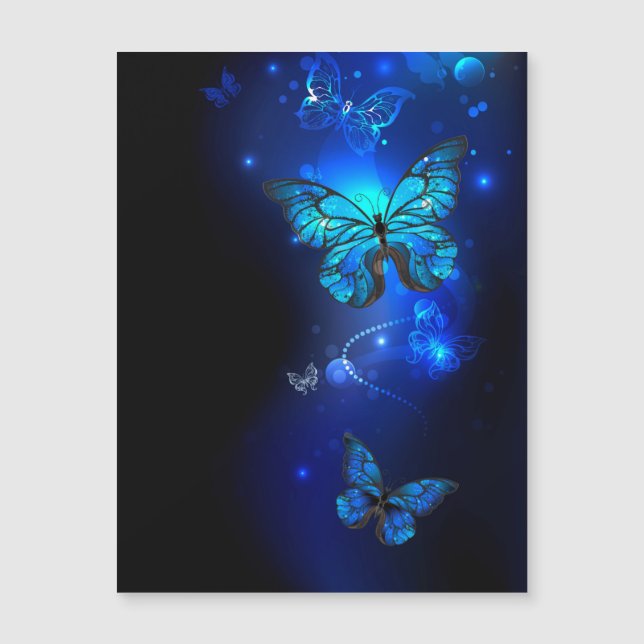 Morpho Butterfly in the Dark Background (Devant)