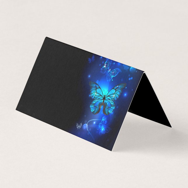 Morpho Butterfly in the Dark Background (Front)