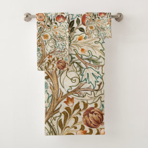 Morris Acanthus Floral Crewel Motif de broderie