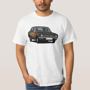 Morris Marina Super - noir avec flammes T-shirt
