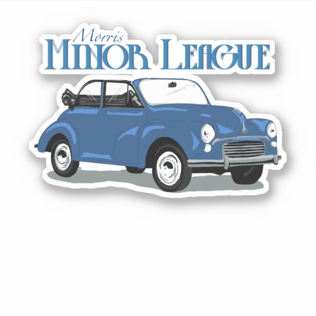 Morris Minor - Minor League - autocollant classiqu (Devant)