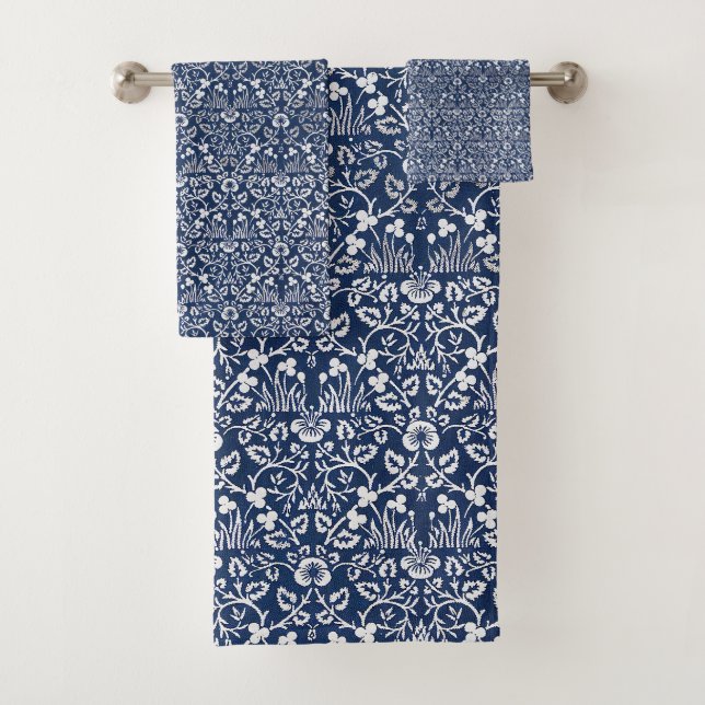 Morris Vintage 1882 Motif Arrière - plan bleu (En situation)