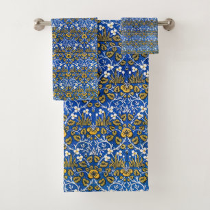 Morris Vintage 1882 Motif Arrière - plan bleu