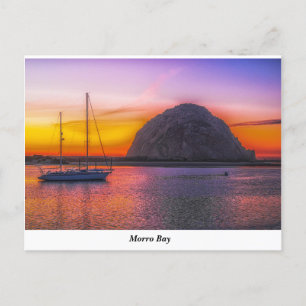 Morro Rock à Sunset carte postale