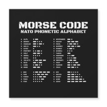 Morse Code et design éducatif OTAN Noir & Blanc