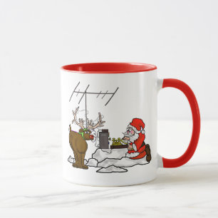 Morse Code Père Noël et Rudolph Mug à Customiser