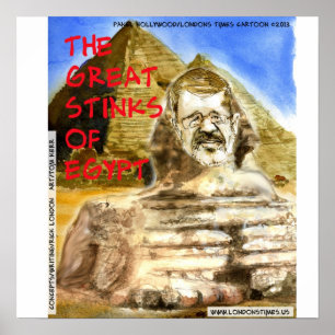 Morsi Grande Puanteur d'Égypte Affiche Drôle
