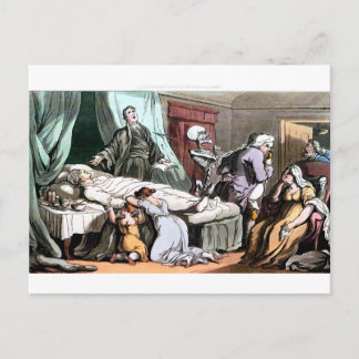 Mort à la carte postale du lit de mort