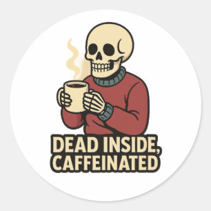 Mort à l'intérieur Cafféiné – Autocollant de squel