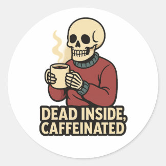 Mort à l'intérieur Cafféiné – Autocollant de squel