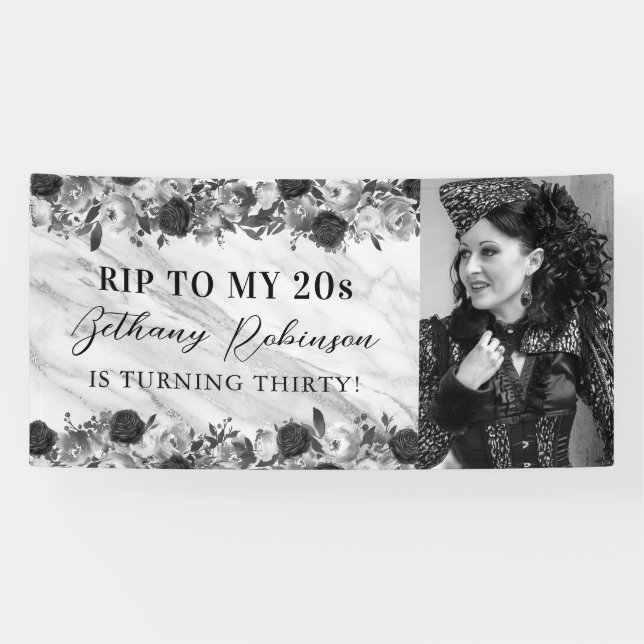 Mort À Mes Années Photo Bannière Anniversaire (Horizontal)