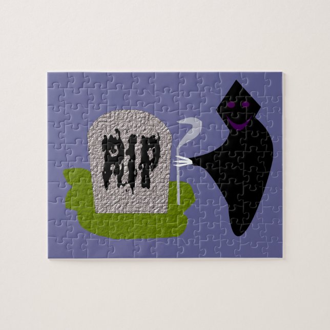 Mort dans le cimetière Halloween Puzzle (Horizontal)