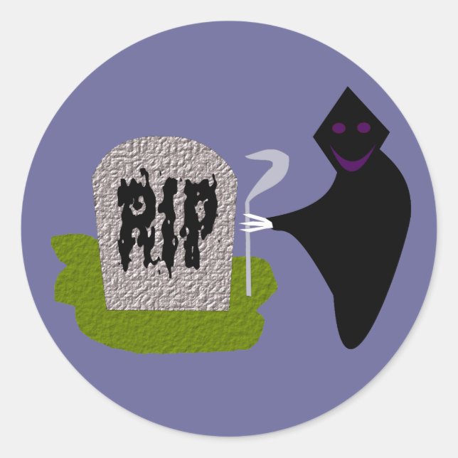 Mort dans le cimetière Stickers Halloween (Devant)