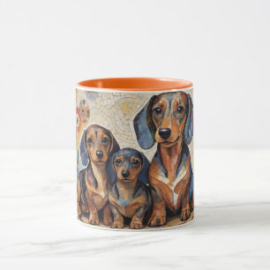 Mosaic Dachshund Café Mug