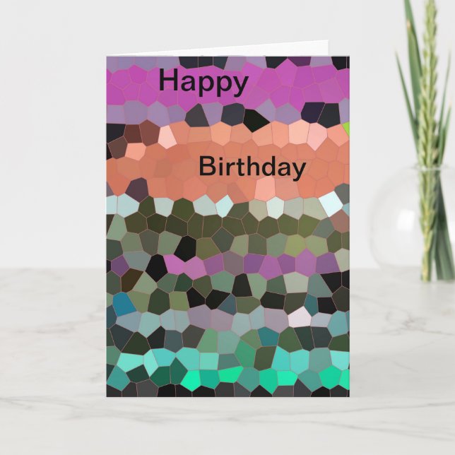 Mosaic Design Bonne carte d'anniversaire (Devant)
