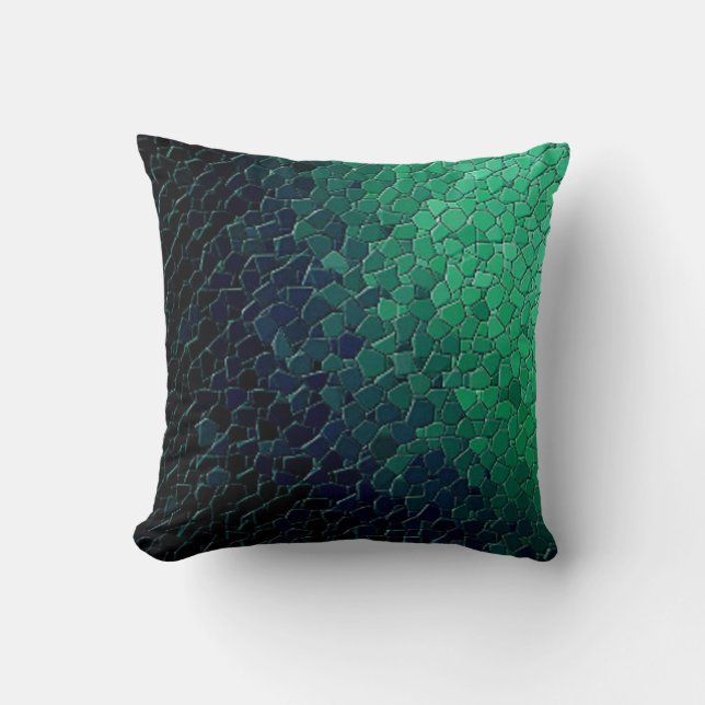 Mosaic Ocean Blues Lance Oreiller (Recto)