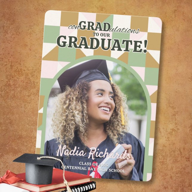 Mosaic Photo Graduation Party Invitation (Créateur téléchargé)