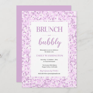 Mosaic Purple Brunch & Bubbly Invitation
