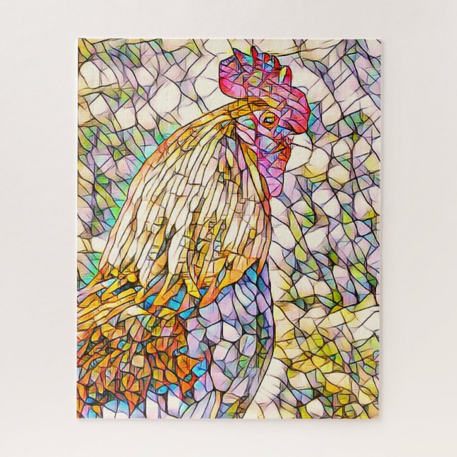 Mosaic Rooster Jigsaw Puzzle (Vertical)