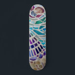 Mosaic Skateboard<br><div class="desc">Ce skate board est décoré d'un motif en mosaïque de coquillages. Parce que nous créons notre propre oeuvre,  vous ne trouverez pas cette image exacte d'autres designers. Mosaïque originale © Michele Davies.</div>